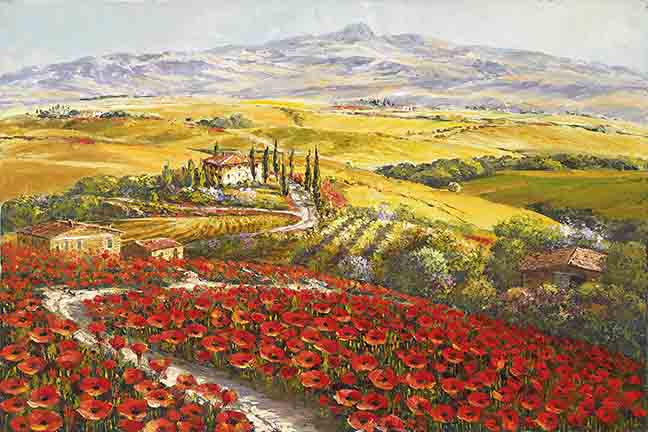 Sam Park - Tuscany in Red and Gold